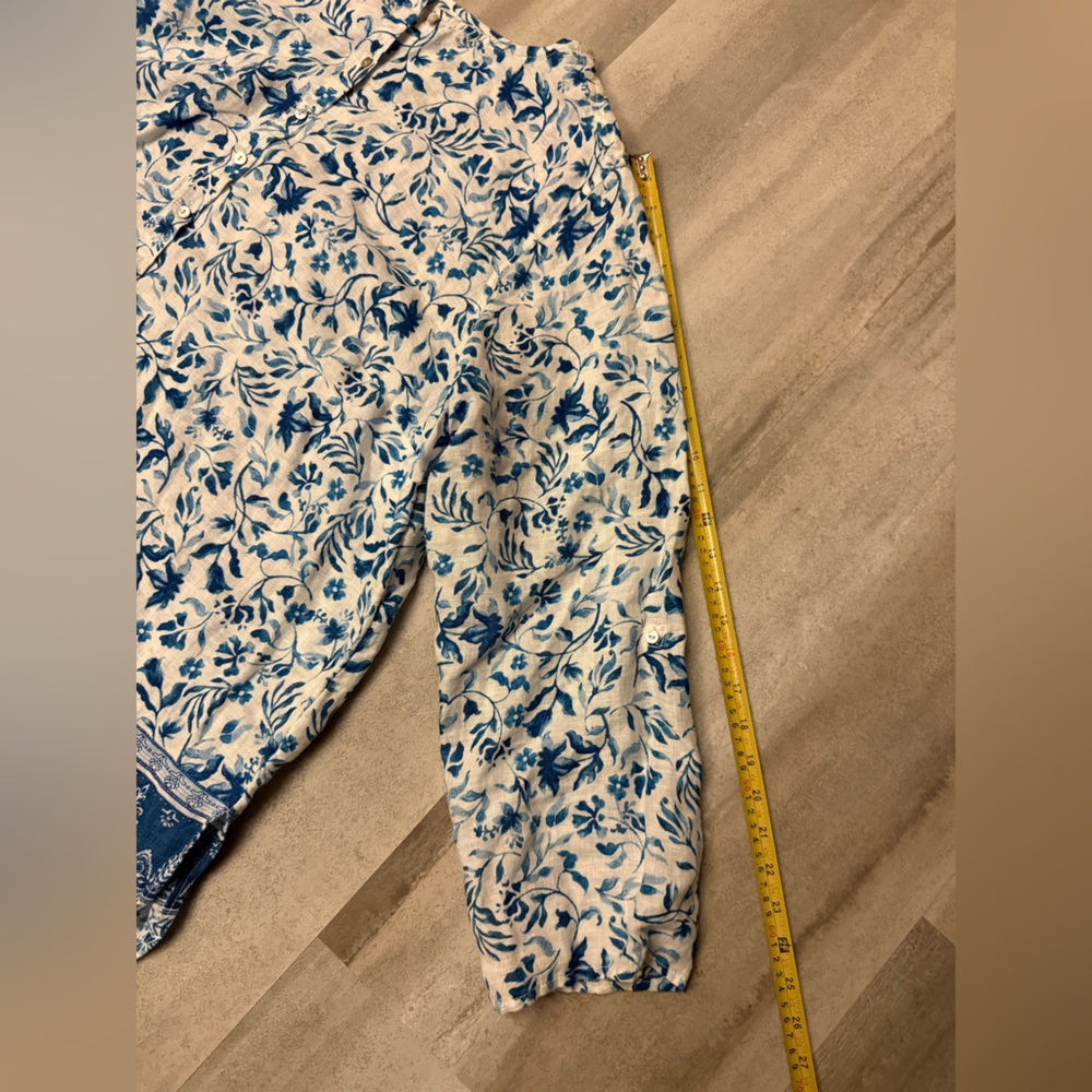 Joie Blue Floral blouse - Picture 6 of 10